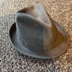 Borsalino Italian Classic Gray Fedora Hat sz 7 1/8.